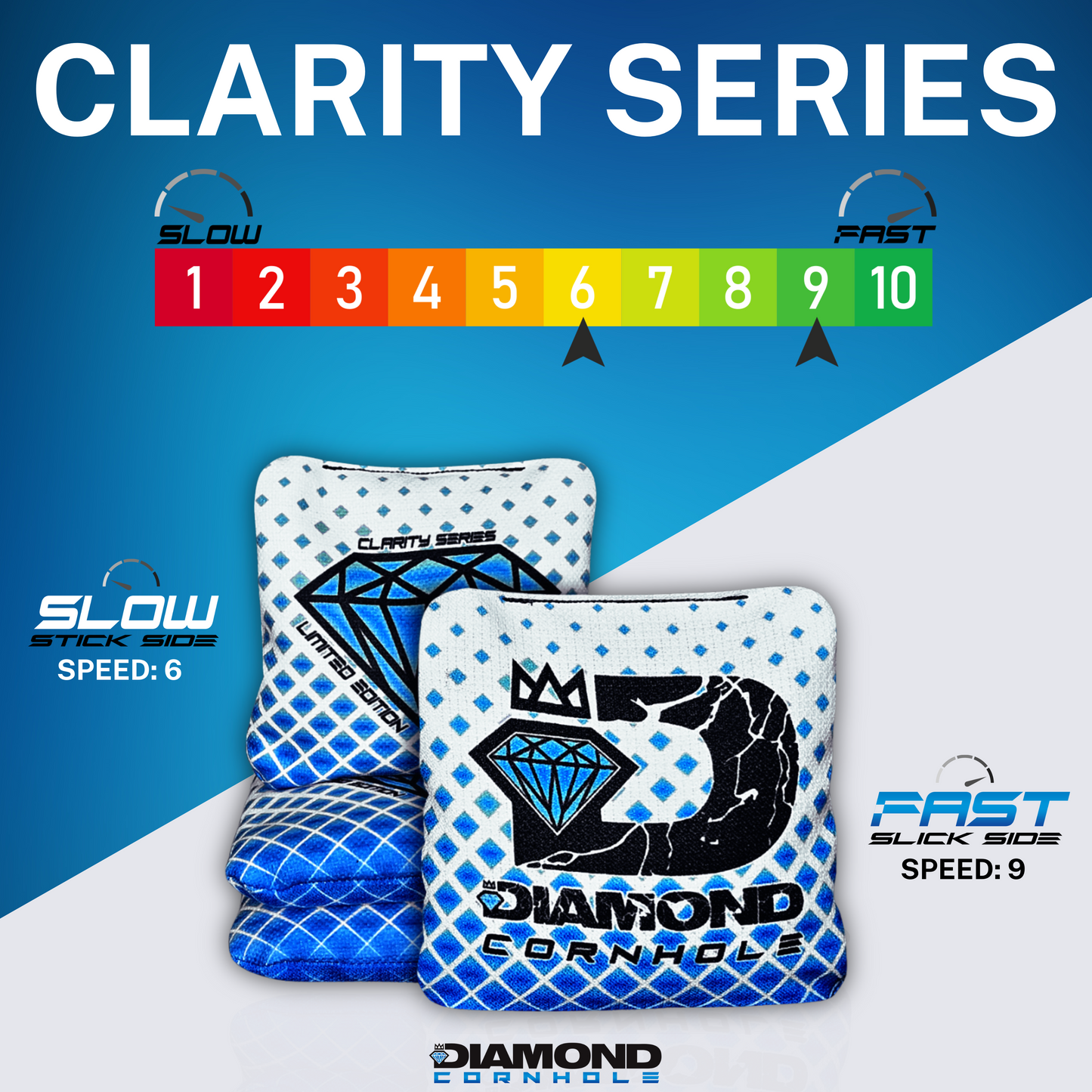 Diamond Cornhole | Clarity Series | Competition Cornhole Bags | Set of 4